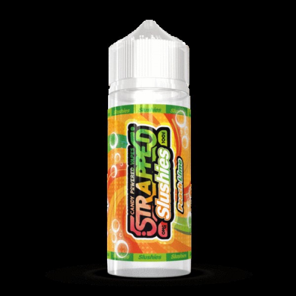 SLUSHIES - PEACH LIME BY STRAPPED 100ML E LIQUID 70VG VAPE 0MG JUICE