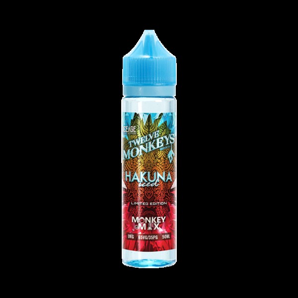 HAKUNA ICED E-LIQUID BY TWELVE 12 MONKEYS SHORTFILL 65VG 50ML 0MG