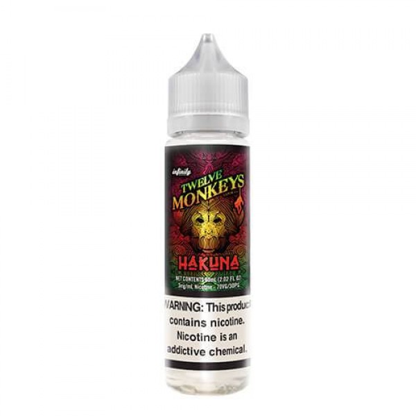 HAKUNA E-LIQUID BY TWELVE 12 MONKEYS  SHORTFILL 70VG 50ML 0MG