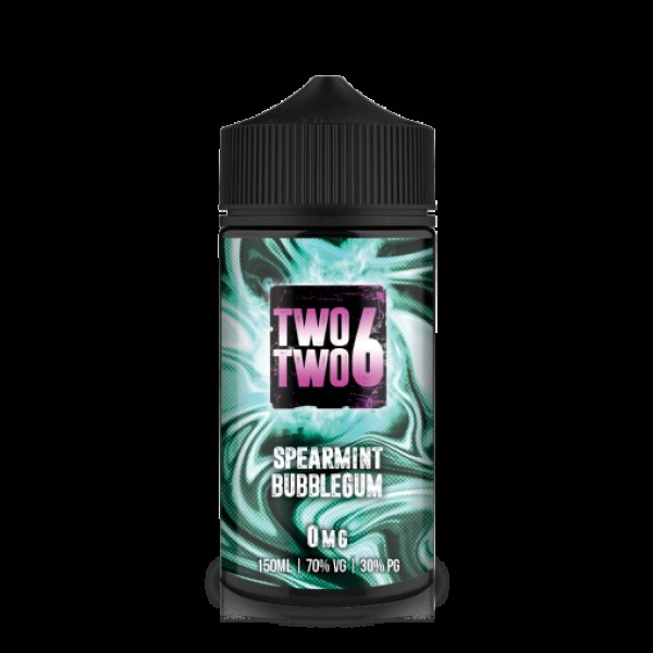 Spearmint Bubblegum by TWO TWO 6 (226) 150ML E Liquid 70VG Vape 0MG Juice