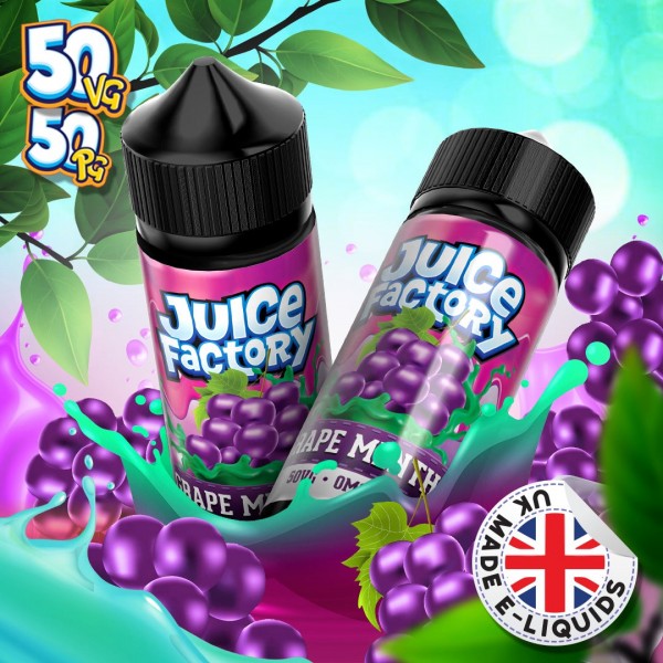 Grape Menthol by Juice Factory. 100ML E-liquid, 0MG vape, 50VG/50PG juice