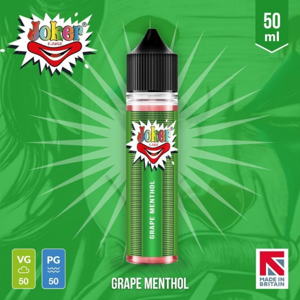 Grape Menthol By Joker E-Juice 50ML E Liquid 50VG Vape 0MG Juice