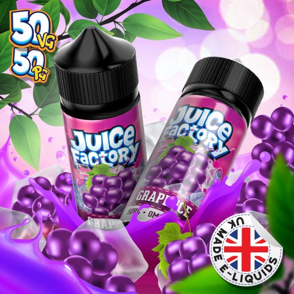 Grape Ice by Juice Factory. 100ML E-liquid, 0MG vape, 50VG/50PG juice