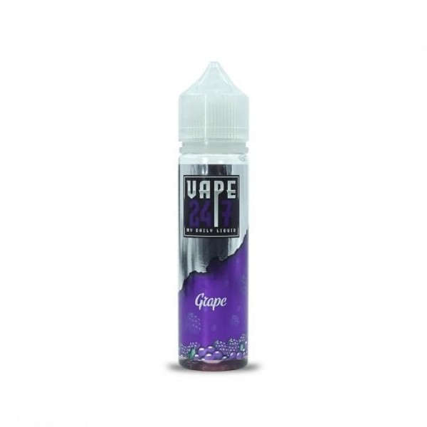 Grape By Vape 247, 50ML E Liquid 70VG Vape 0MG Juice