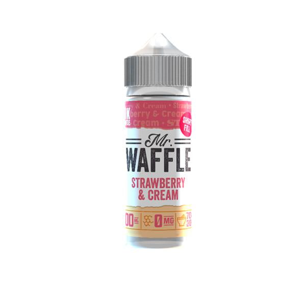Strawberry And Cream by Mr Waffle. 100ML E-liquid, 0MG Vape, 70VG Juice