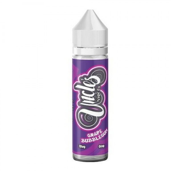 GRAPE BUBBLEGUM E LIQUID BY UNCLES VAPE CO 50ML SHORTFILL 70VG VAPE