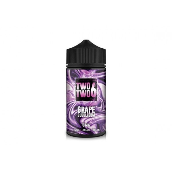 Grape Bubblegum by TWO TWO 6 (226) 150ML E Liquid 70VG Vape 0MG Juice