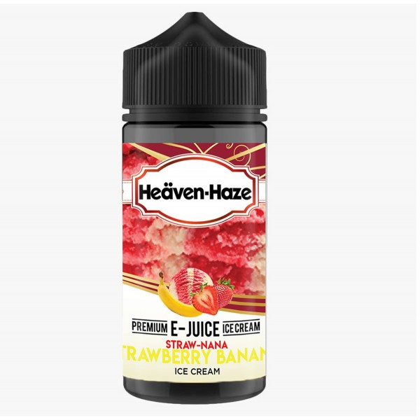Strawberry Banana Ice Cream By Heaven Haze 100ML E Liquid 70VG Vape 0MG Juice