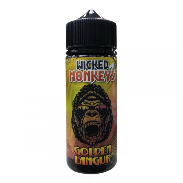 Golden Langur By Wicked Monkeys 100ML E Liquid 70VG Vape 0MG Juice