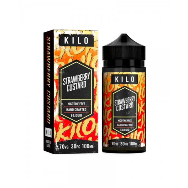 Strawberry Custard by Kilo, 100ML E Liquid, 70VG Vape, 0MG Juice