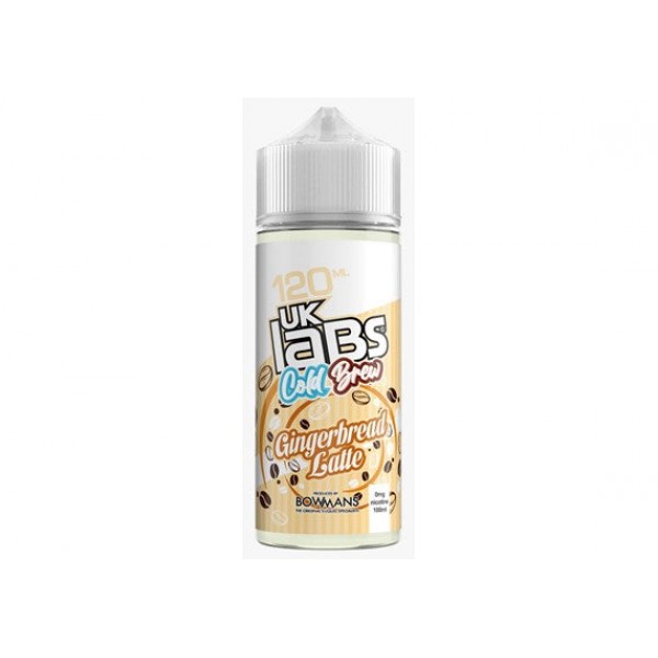 Gingerbread Latte - Cold Brew by UK Labs, 100ML E Liquid, 70VG Vape, 0MG Juice, Shortfill