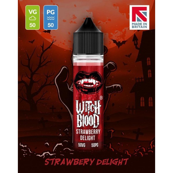 Strawberry Delight By Witch Blood 50ML E Liquid 50VG Vape 0MG Juice