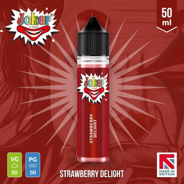 Strawberry Delight By Joker E-Juice 50ML E Liquid 50VG Vape 0MG Juice