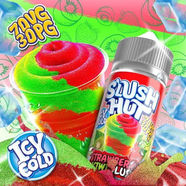 Strawberry Kiwi Slush By Slush Hut 100ML E Liquid 70VG Vape 0MG Juice Shortfill