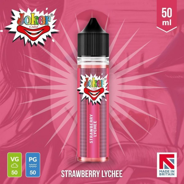 Strawberry Lychee By Joker E-Juice 50ML E Liquid 50VG Vape 0MG Juice