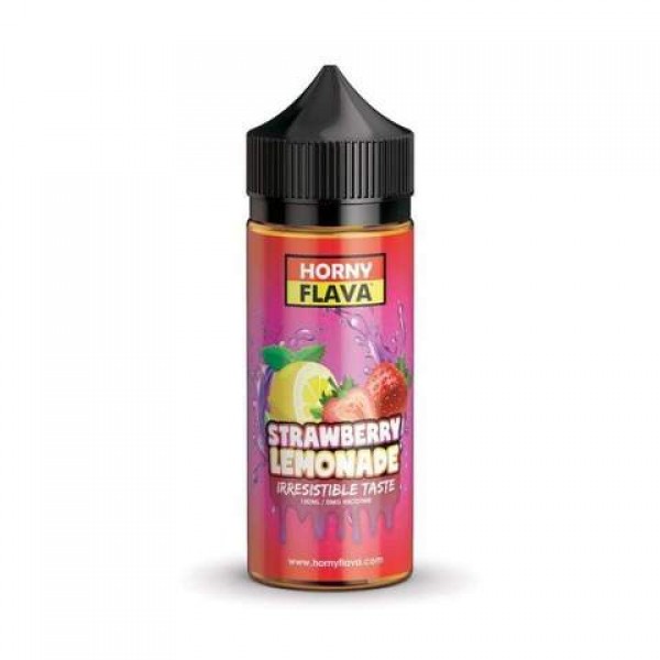 Strawberry Lemonade by Horny Flava. 100ML E-liquid, 0MG Vape, 70VG Juice