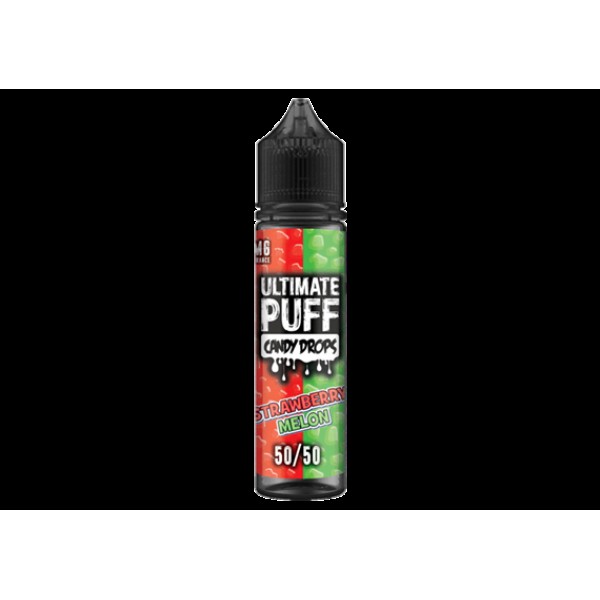 Strawberry Melon Candy Drops by Ultimate Puff, 50ML E-liquid, 0MG Vape, 50VG Juice
