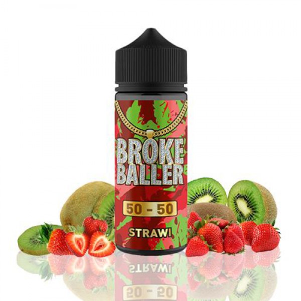 Strawi by Broke Baller 100ml E Liquid Juice 50vg 50pg Vape