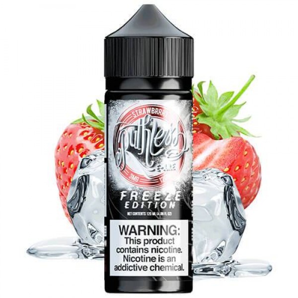 FREEZE EDITION - STRAWBRRRY BY RUTHLESS | 100ML E LIQUID | 70VG VAPE | 0MG JUICE SHORT FILL