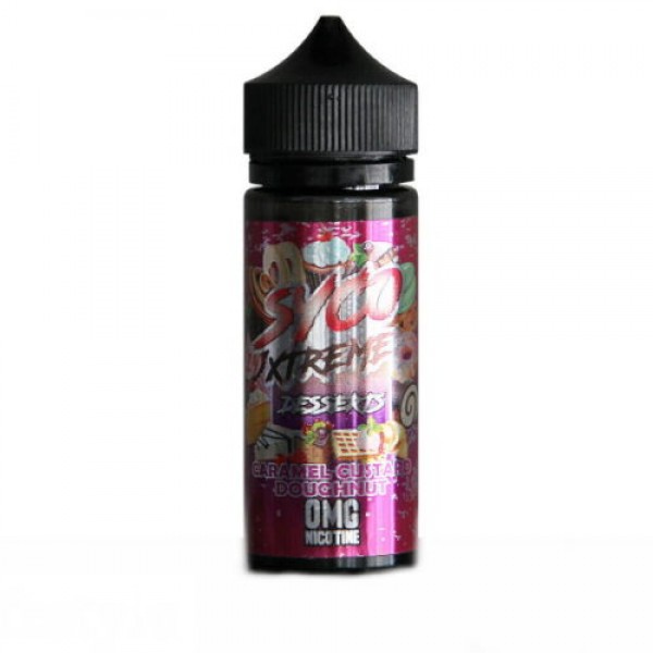 SYCO XTREME DESSERTS CARAMEL CUSTARD DOUGHNUT 100ML SHORTFILL E LIQUID 80VG VAPE