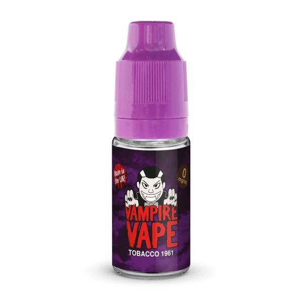 Tobacco 1961 By Vampire Vape 10ML E Liquid. All Strengths Of Nicotine Juice