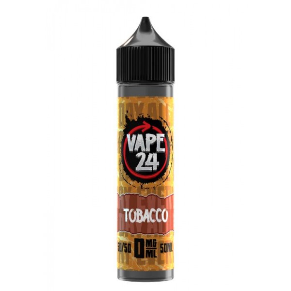 Tobacco Flavour By Vape 24, 50ML E Liquid, 50VG Vape, 0MG Juice
