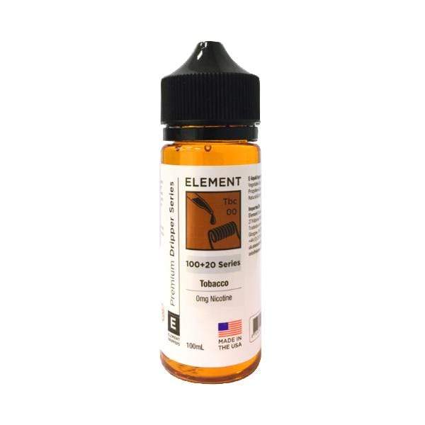 Tobacco flavour by Element. 100ML E-Liquid, 0MG Vape 80VG/20PG Juice
