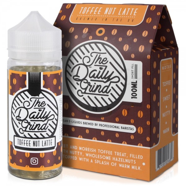 Toffee Nut Latte By The Daily Grind 100ML E Liquid 70VG Vape 0MG Juice