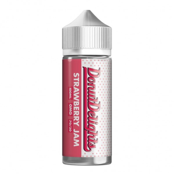 Donut Delights - Strawberry Jam 100ML E Liquid 70VG Vape 0MG Juice