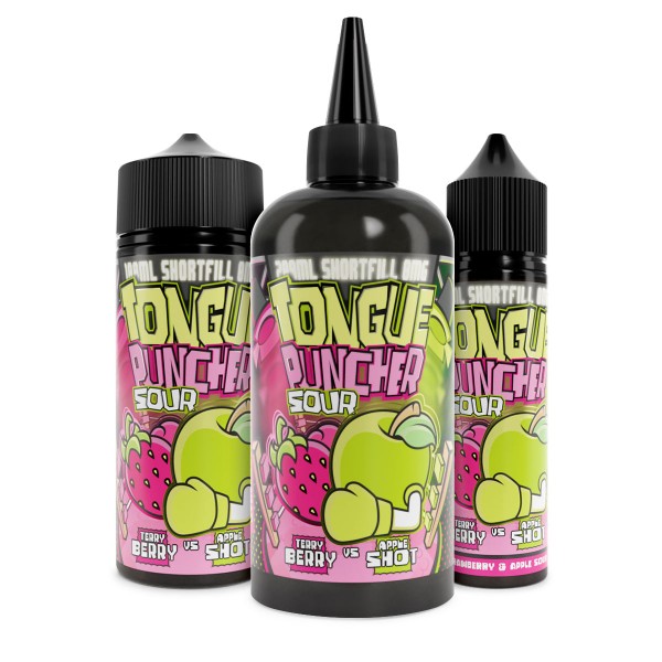 Tongue Puncher - Apple & Strawberry Sour By Joe's Juice | 50ML, 100ML, 200ML E Liquid | 70VG Vape | 0MG Juice
