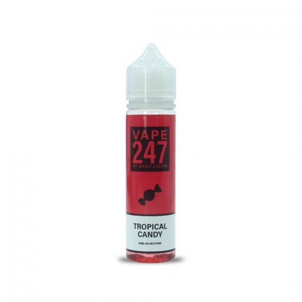 Tropical Candy By Vape 247, 50ML E Liquid 70VG Vape 0MG Juice