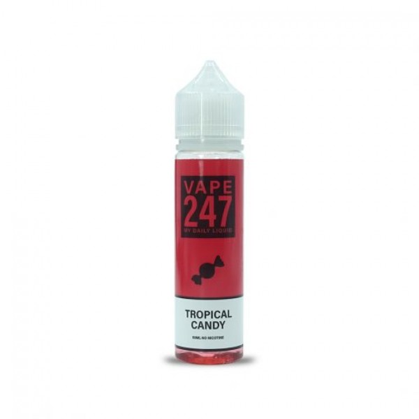 Tropical Candy By Vape 247, 50ML E Liquid 70VG Vape 0MG Juice