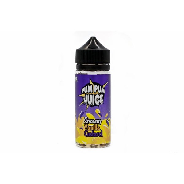 Creamy Vanilla Custard by Pum Pum Juice. 0MG 100ML E-liquid. 70VG/30PG Vape Juice