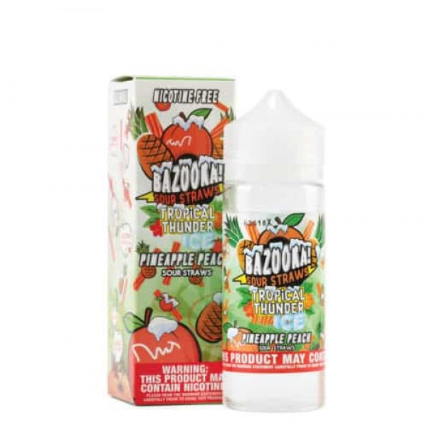 TROPICAL THUNDER BY BAZOOKA – PINEAPPLE PEACH ICE 100ML E LIQUID E JUICE 70VG VAPE