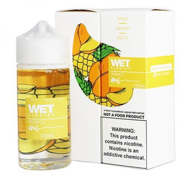 Tropics by Wet Liquids 100ML E Liquid 70VG Vape 0MG Juice
