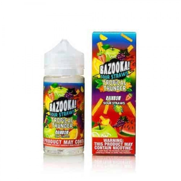 TROPICAL THUNDER BY BAZOOKA – RAINBOW SOUR STRAWS 100ML