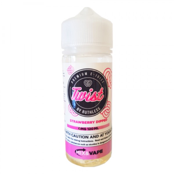 TWIST BY RUTHLESS – STRAWBERRY DIPPED – 100ML SHORTFILL E LIQUID 70VG VAPE