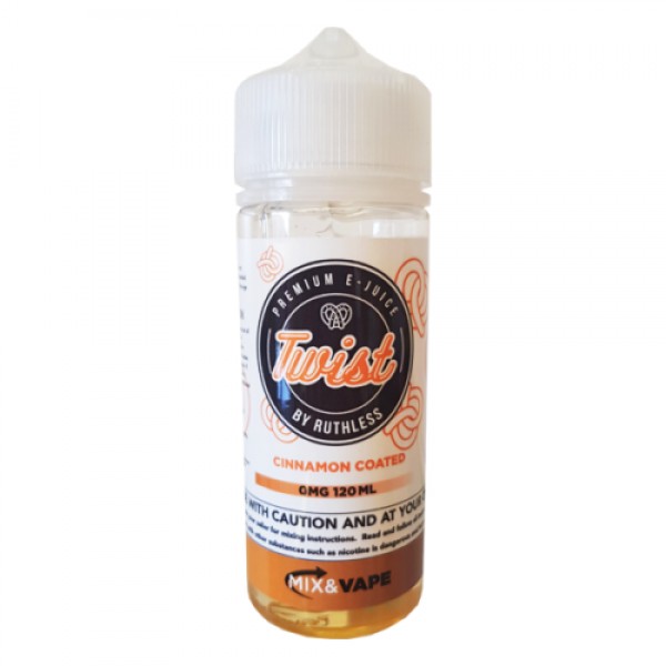 TWIST BY RUTHLESS – CINNAMON COATED – 100ML SHORTFILL E LIQUID 70VG VAPE