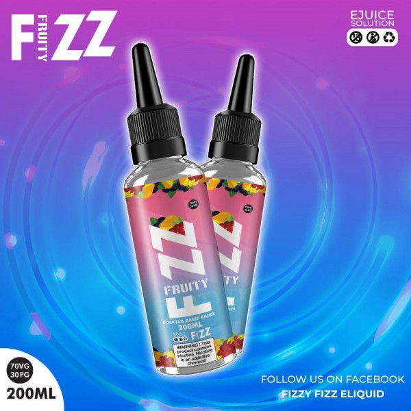 Cocktail By Fruity Fizz 200ML E Liquid 70VG Vape 0MG Juice