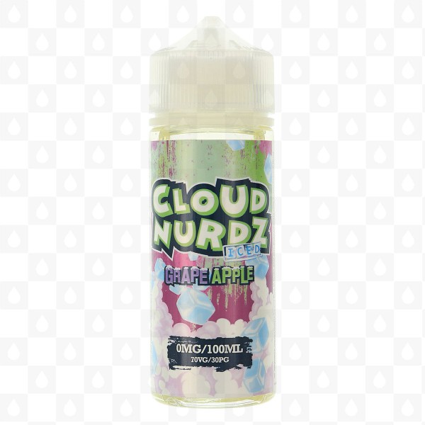 CLOUD NURDZ GRAPE APPLE ICED 100ML E LIQUID SHORTFILL 70VG JUICE