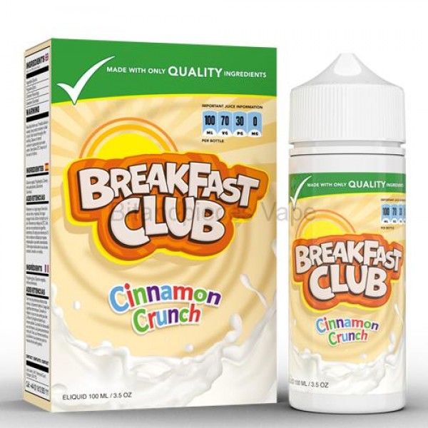 Cinnamon Crunch by Breakfast Club 100ML E Liquid 70VG Vape 0MG Juice