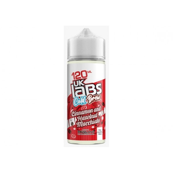 Cinnamon And Hazelnut Macchiato - Cold Brew by UK Labs, 100ML E Liquid, 70VG Vape, 0MG Juice, Shortfill