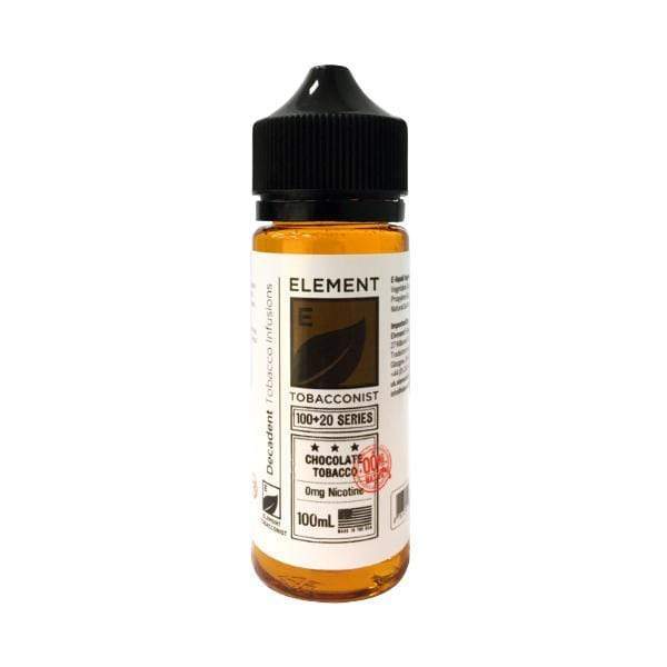 Chocolate Tobacco flavour by Element. 100ML E-Liquid, 0MG Vape 80VG/20PG Juice