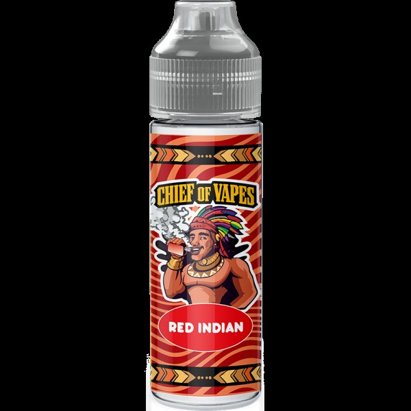 Chief Of Vapes Red Indian 50ml E Liquid Juice 70vg Vape Shortfill Subohm