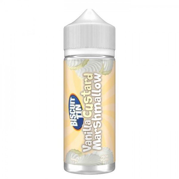 Vanilla Custard Marshmallow By Biscuit Tin 100ML E Liquid 70VG/30PG Vape 0MG Juice Short Fill