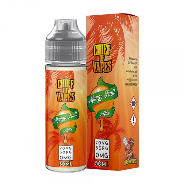 Chief Of Vapes Mango Fruit Mix 50ml E Liquid Juice 70vg Vape Shortfill Subohm