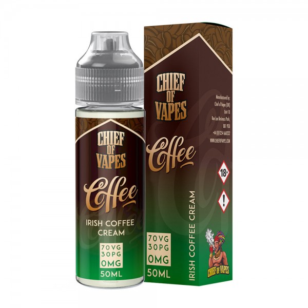 Chief Of Vapes Irish Coffee Cream 50ml E Liquid Juice 70vg Vape Shortfill Subohm