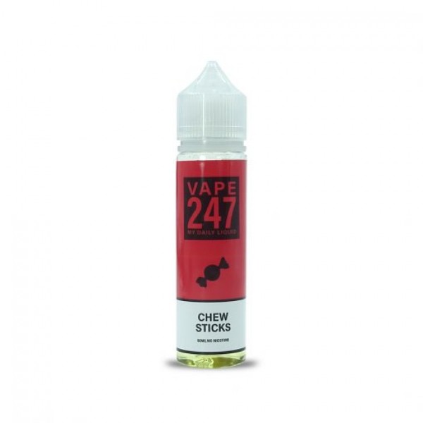 Chew Sticks By Vape 247, 50ML E Liquid 70VG Vape 0MG Juice