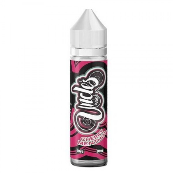 CHERRY MENTHOL E LIQUID BY UNCLES VAPE CO 50ML SHORTFILL 70VG VAPE