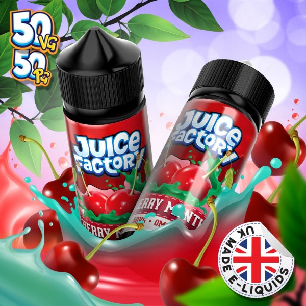 Cherry Menthol by Juice Factory. 100ML E-liquid, 0MG vape, 50VG/50PG juice